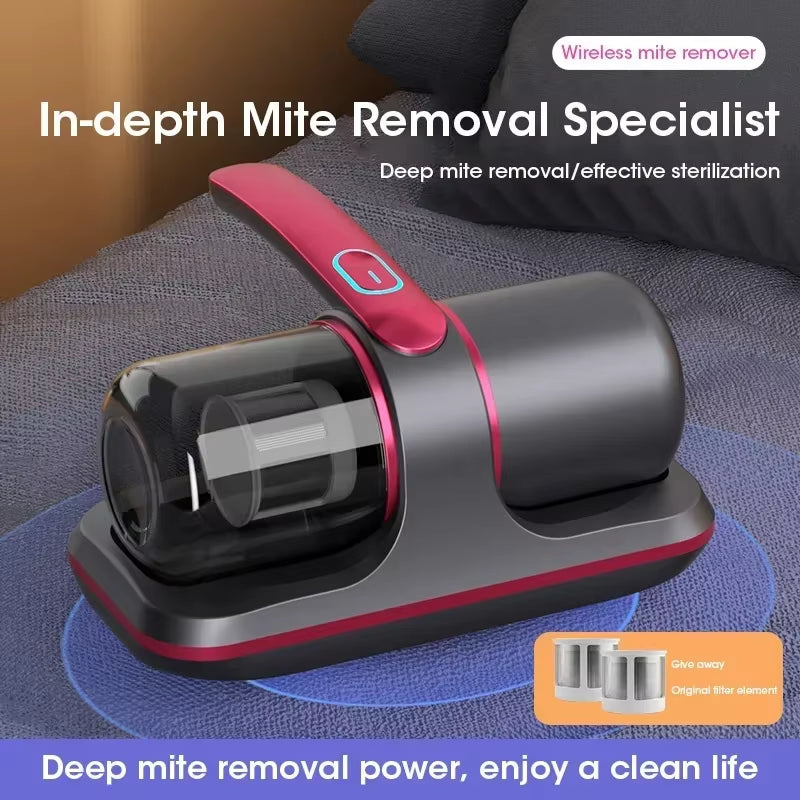 Wireless Handheld Mite Remover Mattress Vacuum Cleaner 12Kpa Powerful Mite Removal Suitable for Cleaning Sofa Mattress Clothes