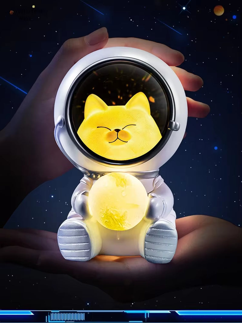 Astronaut Night Light Charge LED Galaxy Guardian Pet Astronaut USB Night Light Bedroom Decoration Star Kids Birthday Gift