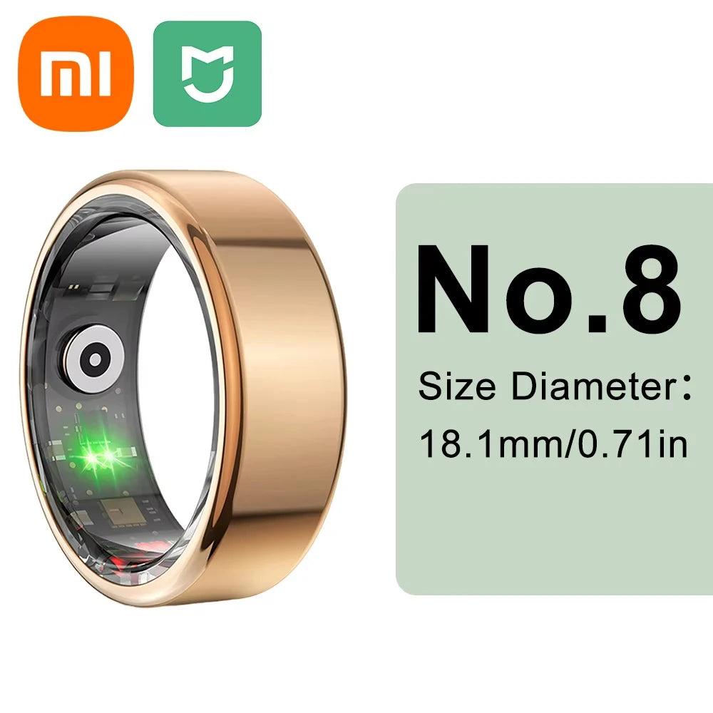 Xiaomi Smart Ring Men Women Bluetooth Health Monitoring Blood Oxygen Sleep Heart Rate Waterproof IP68&5ATM Multi-Sport Modes New