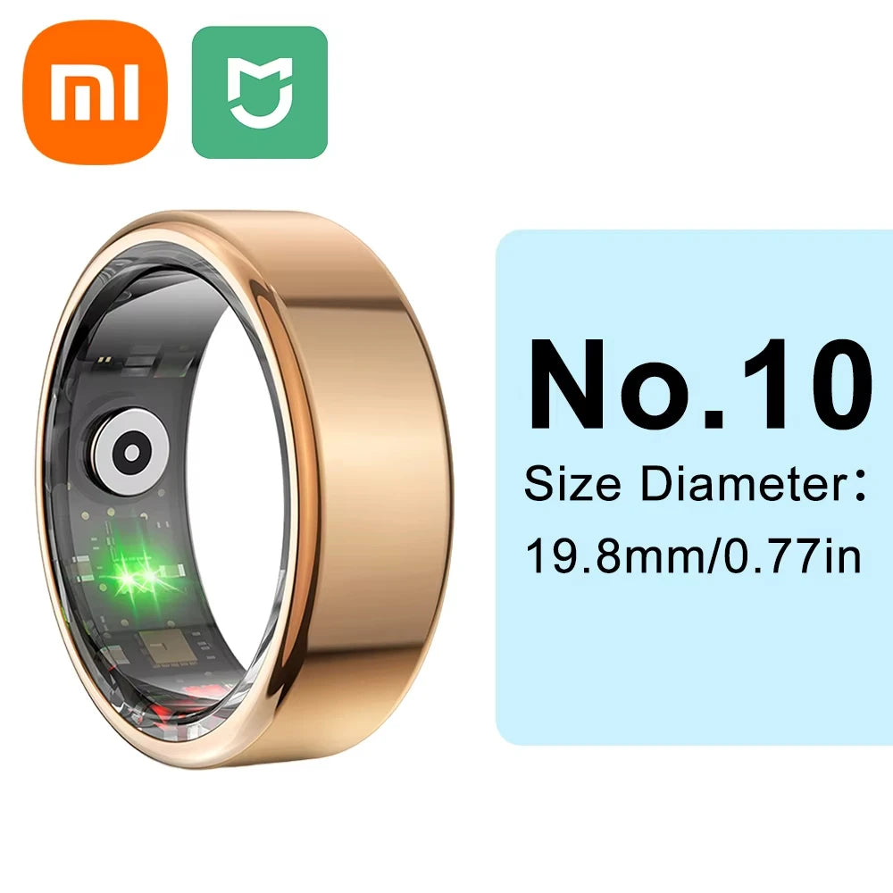 Xiaomi Smart Ring Men Women Bluetooth Health Monitoring Blood Oxygen Sleep Heart Rate Waterproof IP68&5ATM Multi-Sport Modes New