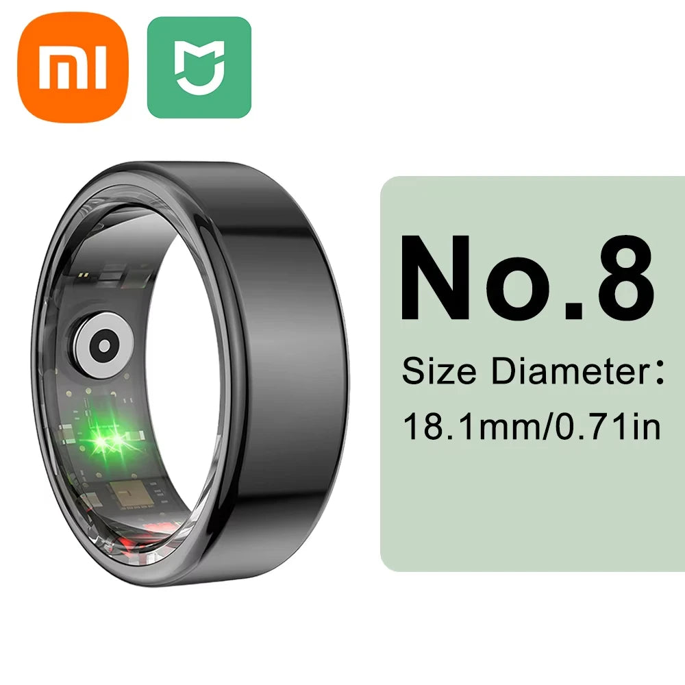 Xiaomi Smart Ring Men Women Bluetooth Health Monitoring Blood Oxygen Sleep Heart Rate Waterproof IP68&5ATM Multi-Sport Modes New