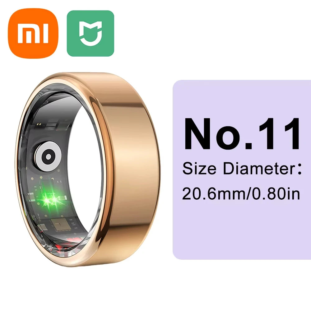 Xiaomi Smart Ring Men Women Bluetooth Health Monitoring Blood Oxygen Sleep Heart Rate Waterproof IP68&5ATM Multi-Sport Modes New