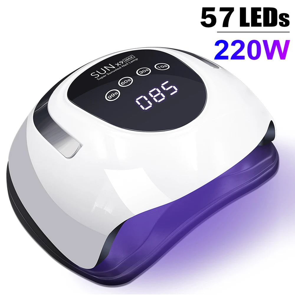 X19 MAX UV LED Nail Drying Lamp Professional UV Nail Art Dryer Light for Gel Nails 72 Beads Fast Curing Gel Polish Lamp