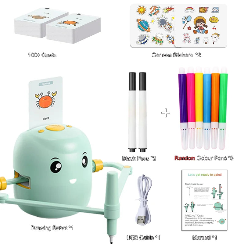 Kids Drawing Robot Technology Automatic Painting Robot Learn to Draw Art Training Machine Intelligece Toys Robot Artist Gift