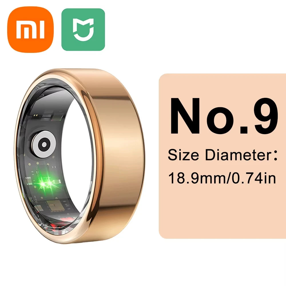 Xiaomi Smart Ring Men Women Bluetooth Health Monitoring Blood Oxygen Sleep Heart Rate Waterproof IP68&5ATM Multi-Sport Modes New