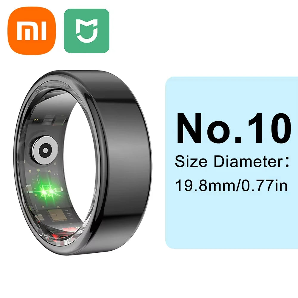 Xiaomi Smart Ring Men Women Bluetooth Health Monitoring Blood Oxygen Sleep Heart Rate Waterproof IP68&5ATM Multi-Sport Modes New