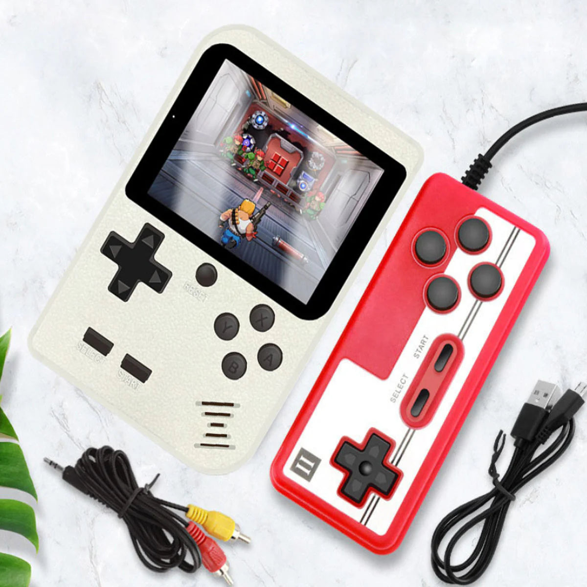 Portable Game Pad with 400 Games Included + Additional Player Controller