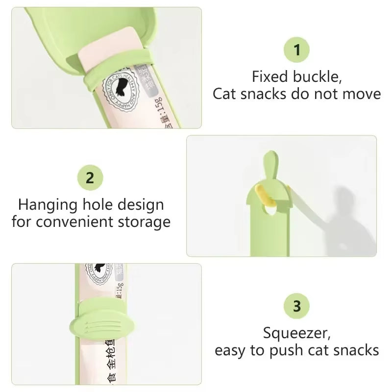 Cat Strip Feeding Spoon for Wet Semi-Liquid Foods Cat Strip Squeeze Spoons Pet Feeder Supplies Snack Feeding Cat Product 그릇