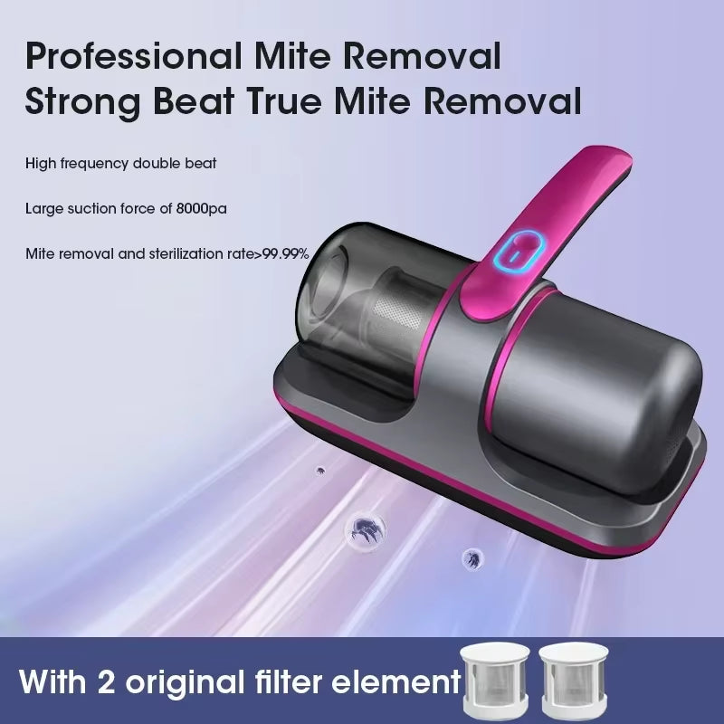 Wireless Handheld Mite Remover Mattress Vacuum Cleaner 12Kpa Powerful Mite Removal Suitable for Cleaning Sofa Mattress Clothes